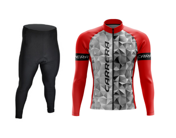 Uniforme Ciclismo Largo - Rojo Gris